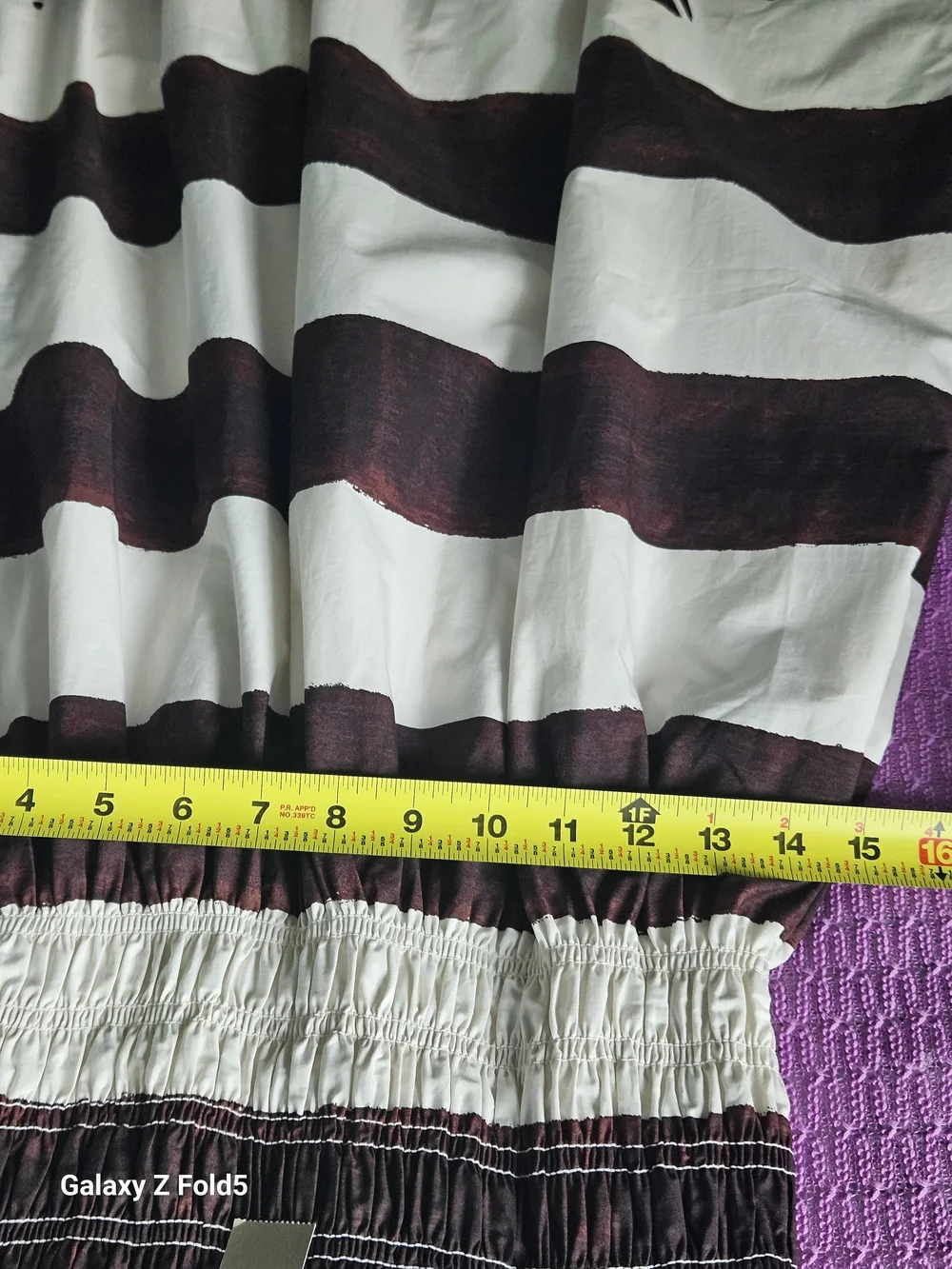 J. Crew Brown & Cream Striped Maxi Dress with Floral Border
